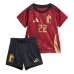 Maillot de foot Belgique Jeremy Doku #22 Domicile vêtements enfant Europe 2024 Manches Courtes (+ pantalon court)